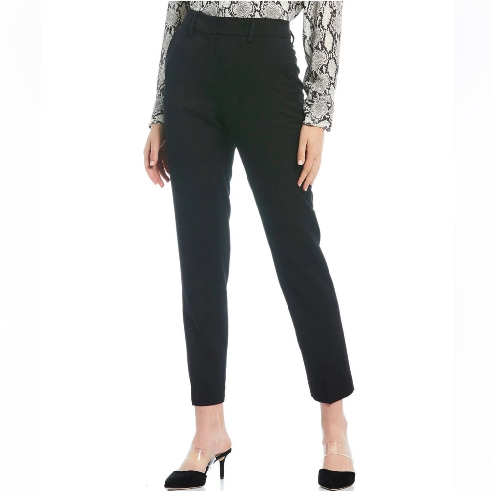 Elie Tahari | Gray Plaid Trousers Stretch Wool Size 4